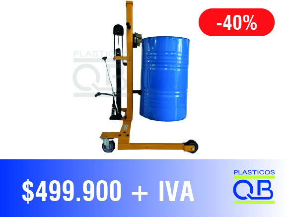 Alzador hidraulico tambor metalico recto QB Levante max. 80.5 cm cap 300 kg